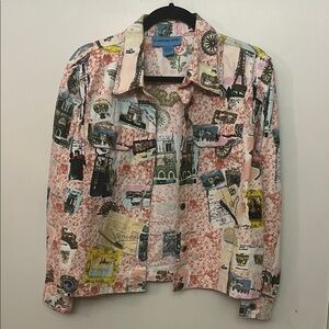 Flamingo Road SZ med Women's Multicolor embellished Jean Jacket